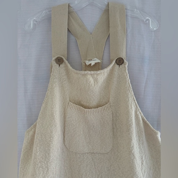 Bohme women’s Cream Short Overalls with Front Pocket, size M - Picture 2 of 7